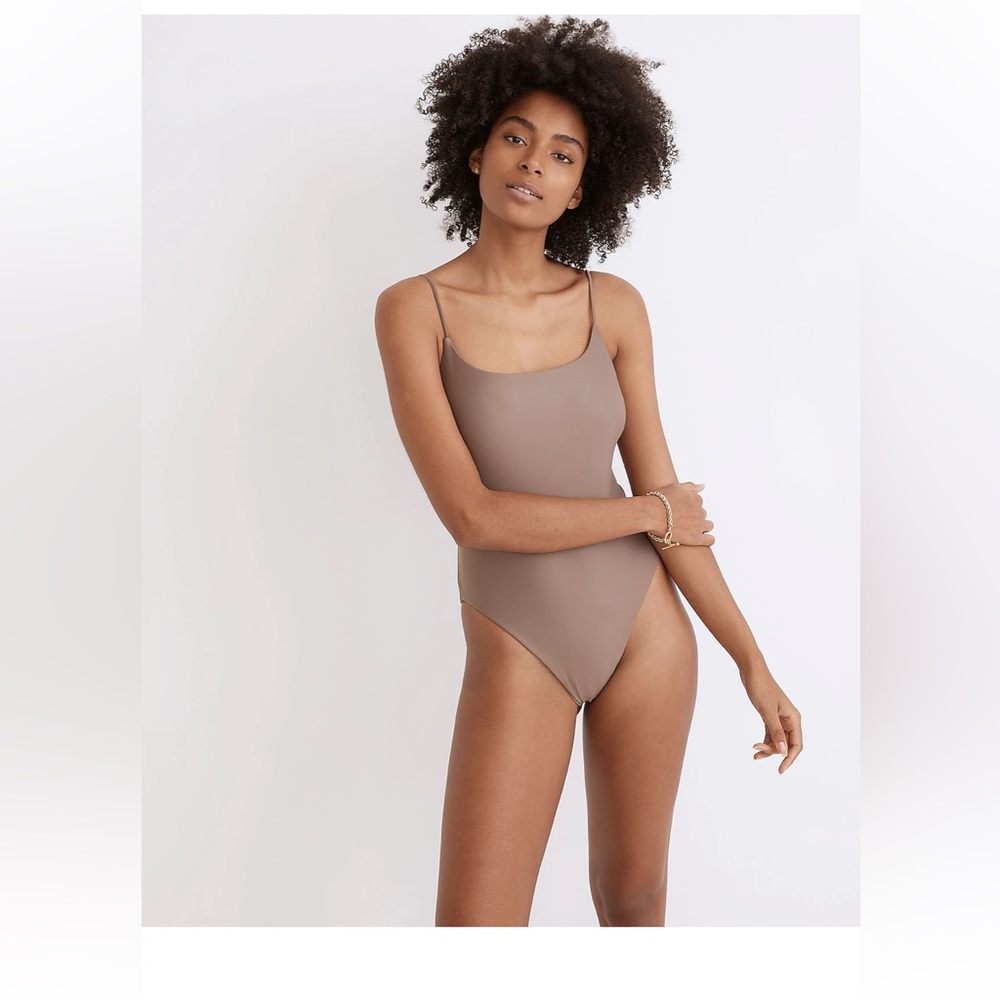 Madewell spaghetti strap one piece swimsuit